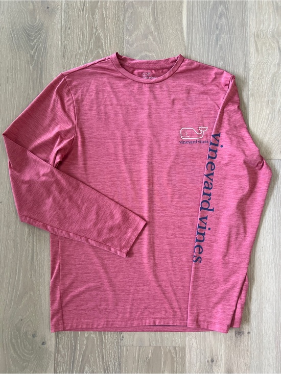 Vineyard Vines Other - Vineyard Vines Men's Long-Sleeve Heathered Rose with Navy Logo Small
